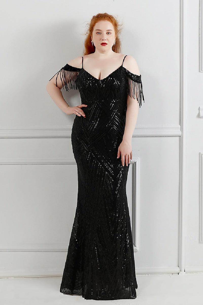 Trumpet-Mermaid Floor Length Sequins Evening Dress 646432156638 - COCOMELODY